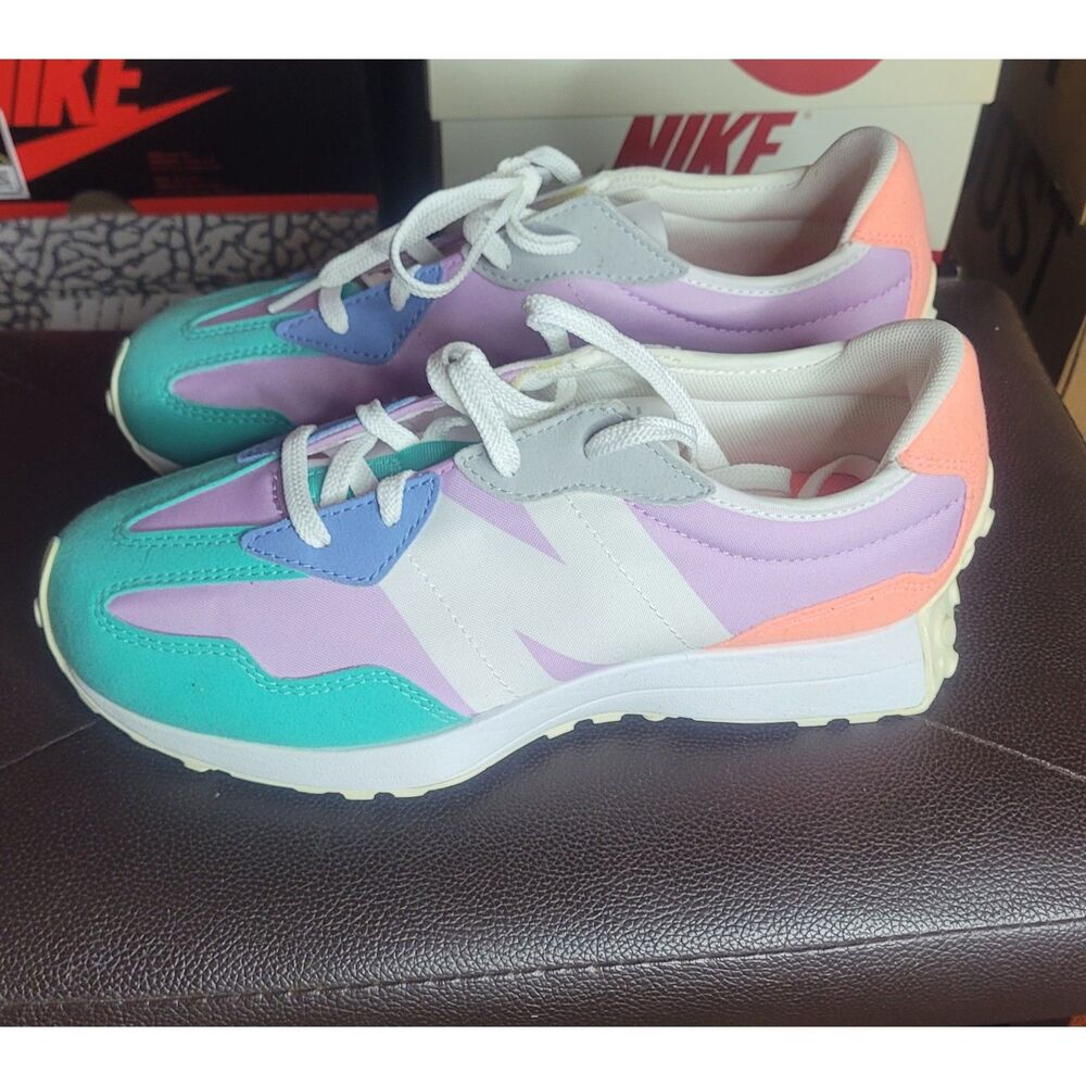 New Balance GS327PA Kids Size 5 Wns 7Pastel Purple Teal  New Box